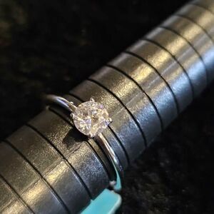 .60CTW Moissanite Solitaire in sterling silver. Size 9